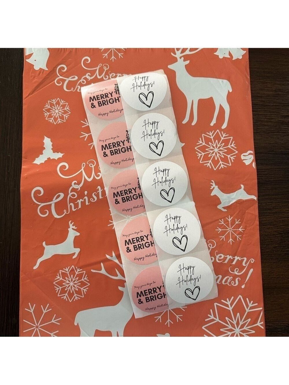 Holiday Sellers Bundle: 10 Polymailers 10x13 and 10 Stickers